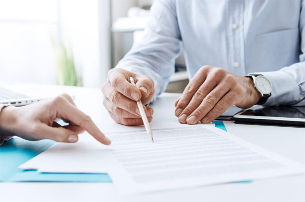 Professional female attorney in business suit